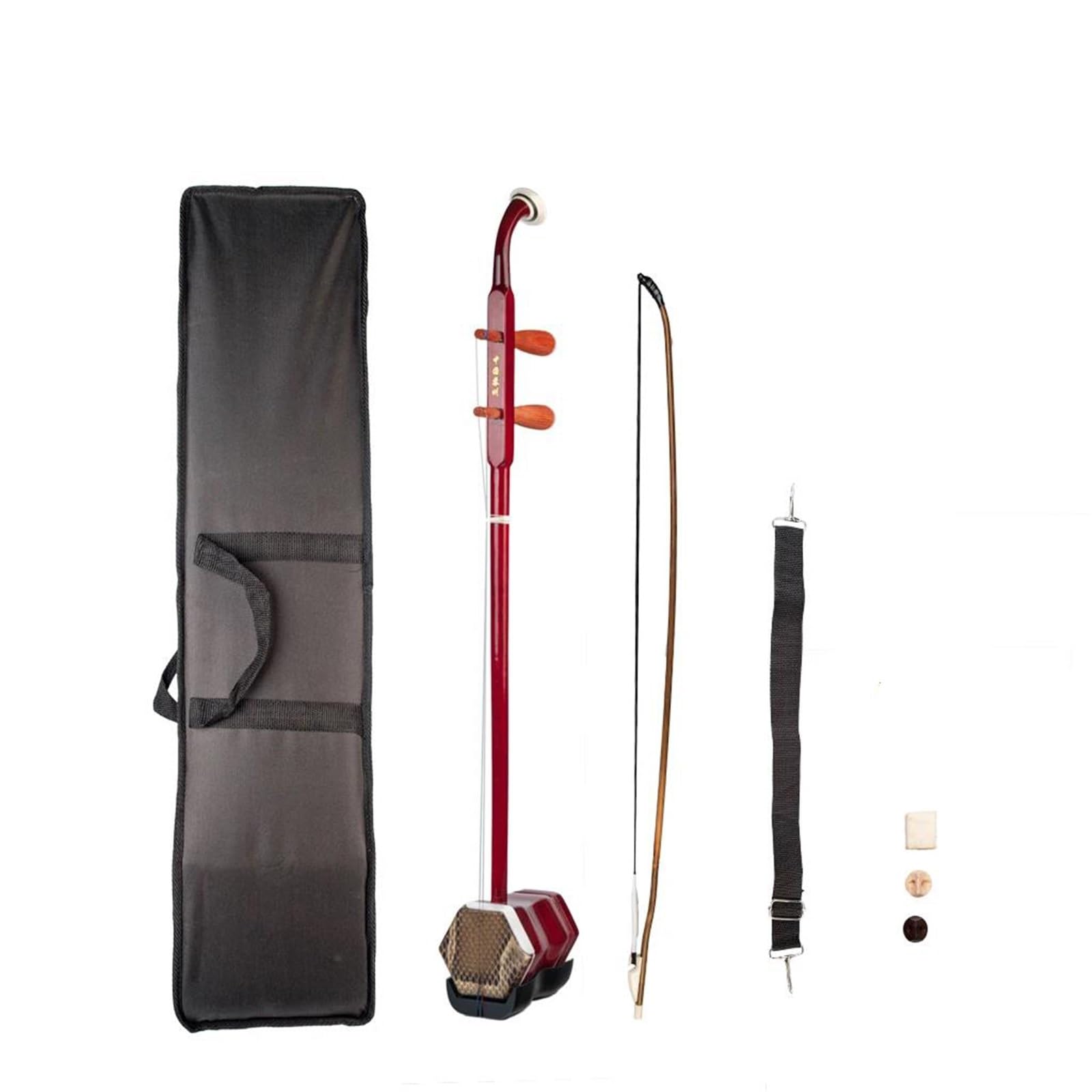 Anfänger erhu Chinesische Erhu Erheen Zwei Saiten Violine Geige Saiten Musikinstrument Massivholz Erhu Bogen W String Bogen Fall(Red)