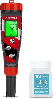 UIUZMAR 4-in-1 pH EC TDS Temp Meter for Hydroponics - Accurate Digital PPM Tester for Home Growers & Indoor Gardens
