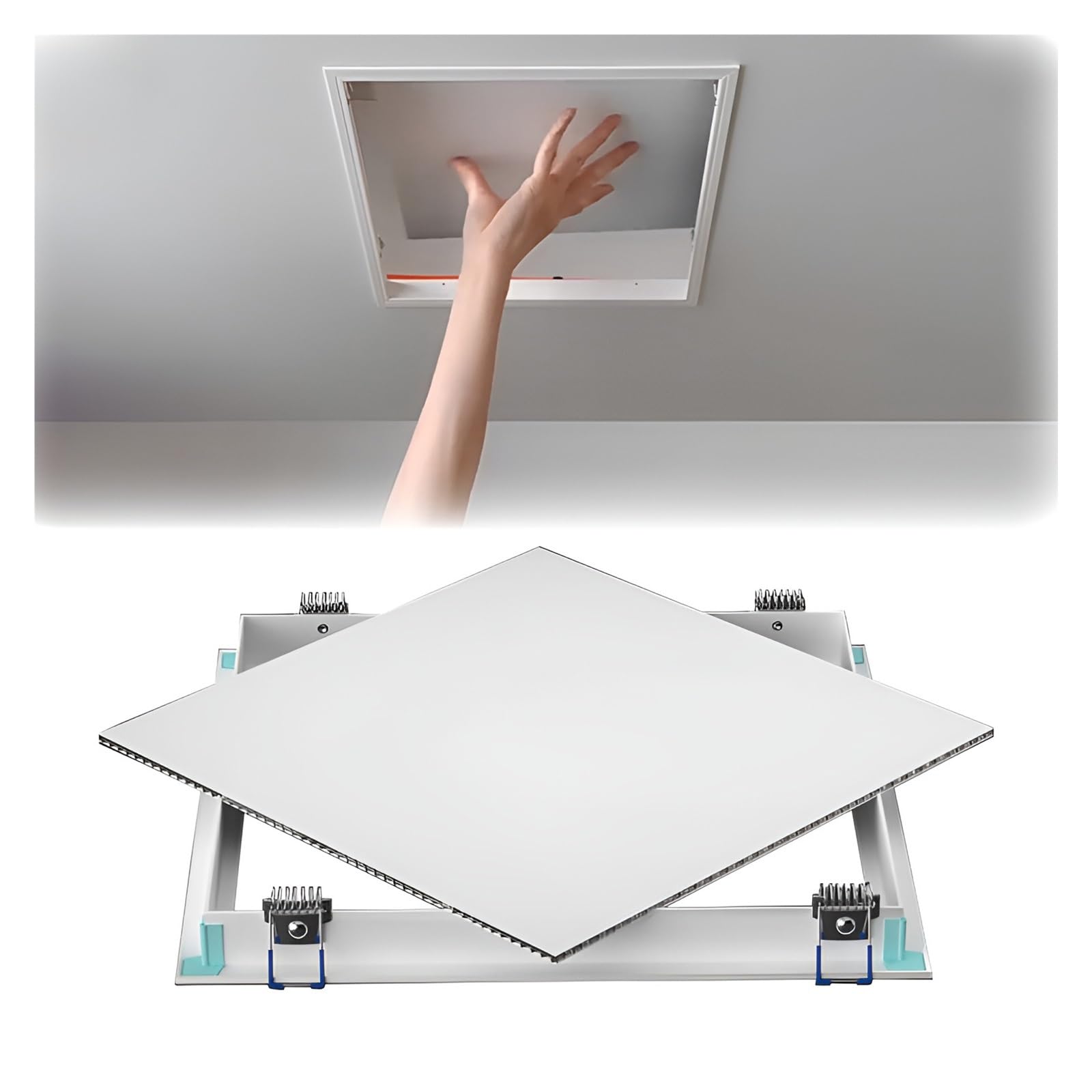 sportello ispezione Pannello di accesso stretto per soffitto in cartongesso, piccola porta di accesso fonoassorbente con pannello a nido d'ape, piastra di copertura del foro del soffitto(12x26inch/30x