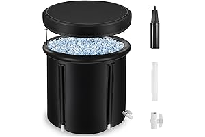 87 Gallon Ice Bath Tub for Athletes: 30-Inch Collapsible Cold Plunge Tub with Cover