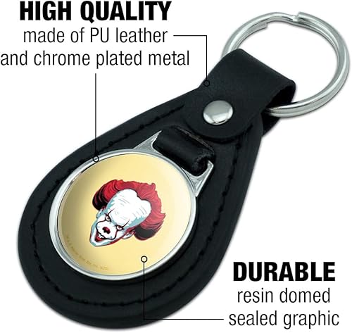 Miniatura 5 de Llavero de cuero negro IT Pennywise Come Home