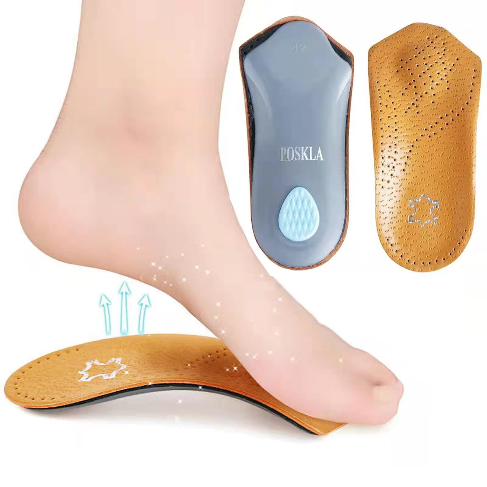 TOPSOLE Plantar Fasciitis Insoles High Arch Support Shoe Inserts Pain Relief Orthotics For Flat Feet, Metatarsalgia, Overpronation | Work Boot Insoles For Men Women | Insoles For Standing All Day