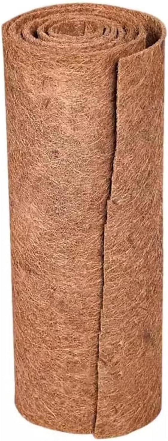 Tudegy Coco Coir Wall Trough Liner,Wall-mounted Coco Liner Trough,Reusable Natural Coconut Liner Roll,Fiber Mat for Hanging Baskets Replacement,for Wall Mounted Basket Planters (1PC, B 30 * 100CM)