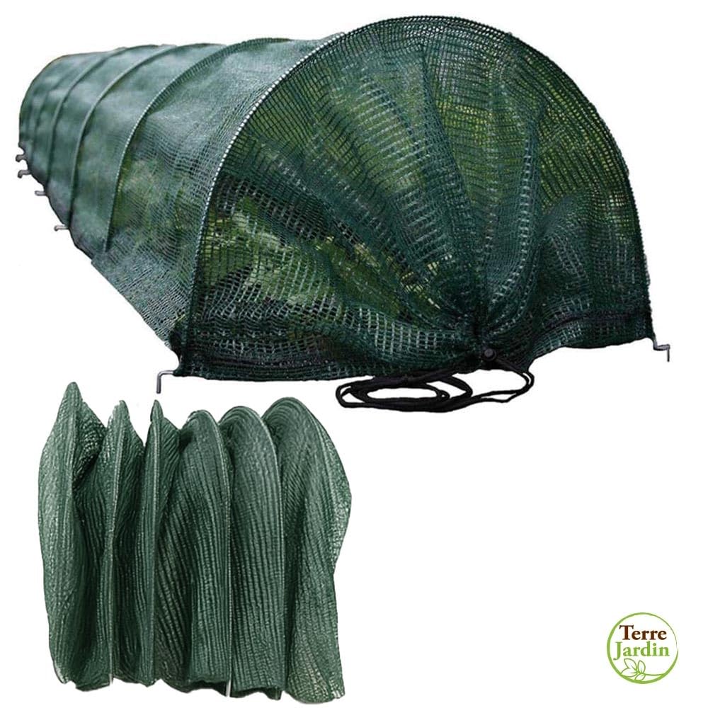 Tunnel de Jardin Ombrage Accordéon 300x45x45 cm - Anti-Nuisibles et Réglable