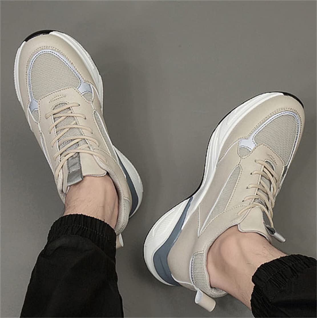 Scarpe con Rialzo per Uomo, Scarpe con Rialzo Invisibile da 8 Cm, Scarpe Casual più Alte, Comode Scarpe da Passeggio Leggere