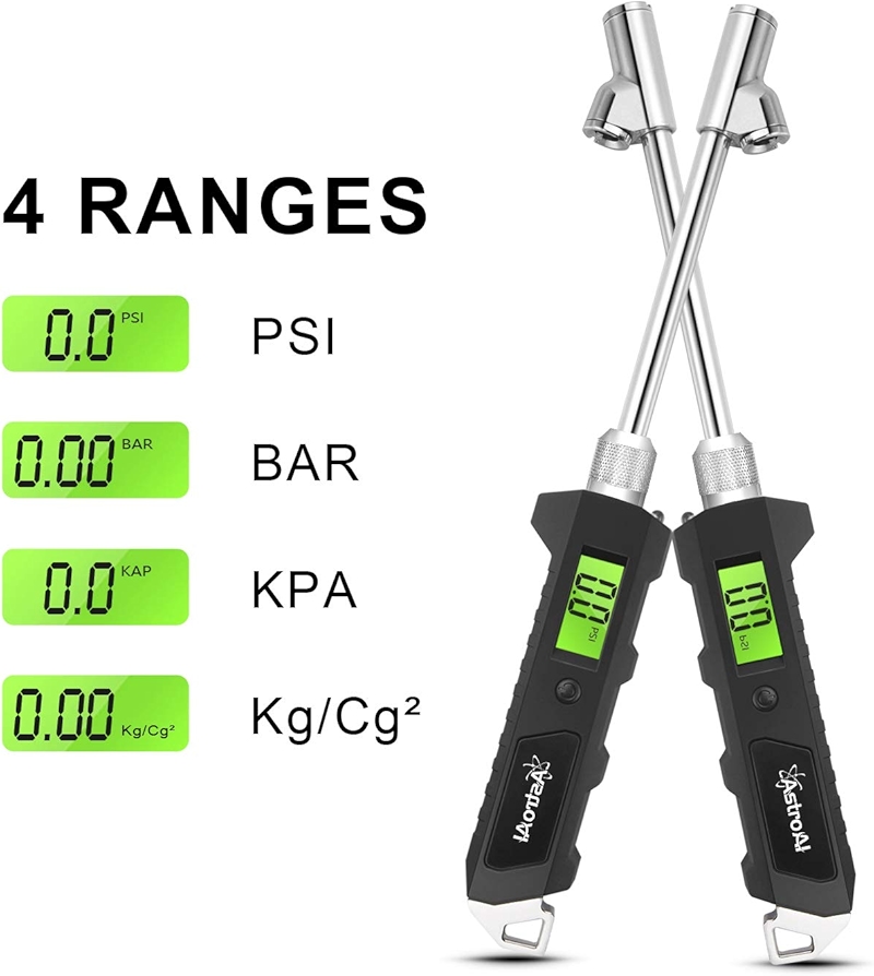 Astroai Digital de neumáticos de presión (Manómetro de rango de medición 0 – 180psi)