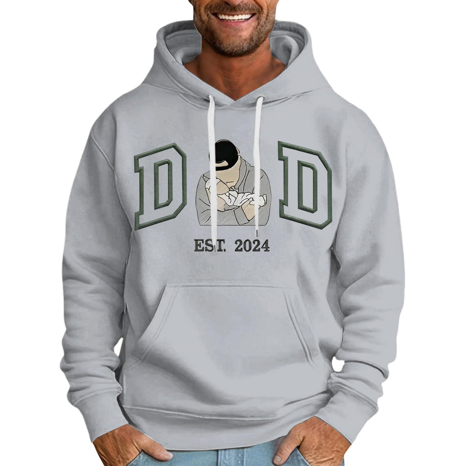 Sudaderas hombres con capucha y bolsillos: sudadera informal gris ashi verano talla XXXXL 5