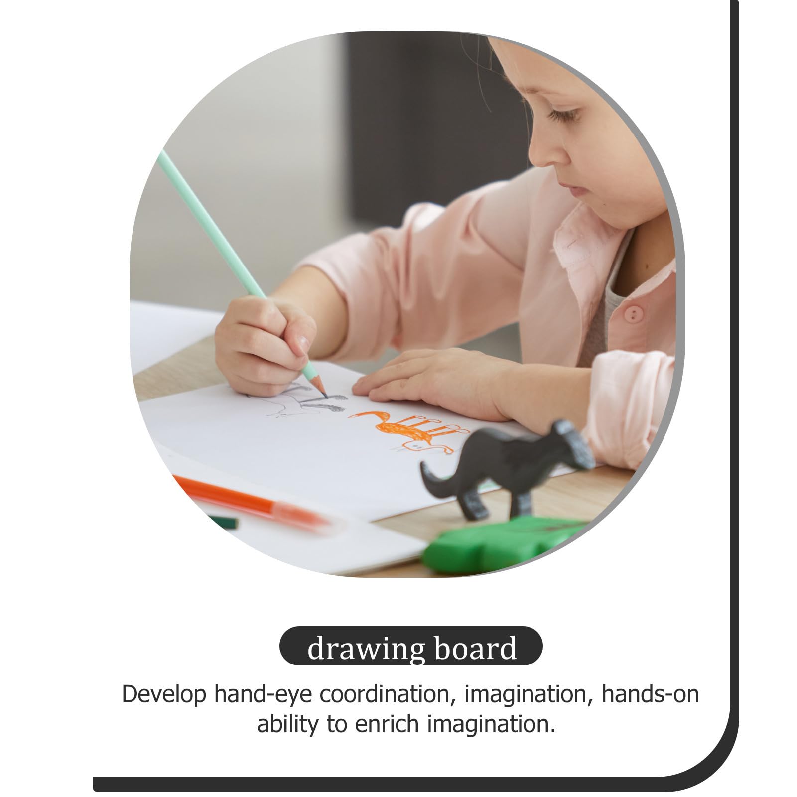 MAGICLULU Tableaux d'Écriture Antidérapants Transparents A4 Lot de 5 Plastique Fournitures Scolaires Bureau
