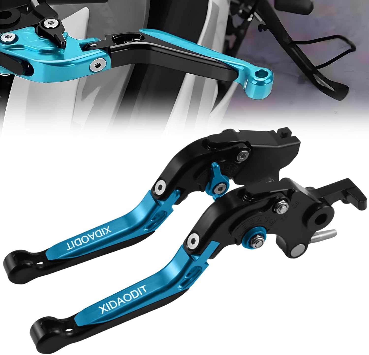 Motorcycle Clutch Lever Adjustable Handlebars Brake and Clutch Levers Set for CFMOTO 450MT 650MT 700MT 800MT 650NK 650GT 650TRG 450NK 700NK 2022-2024(Black)