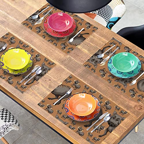 Set de table Warthogs rectangulaire antidérapant résistant chaleur x6 - 8