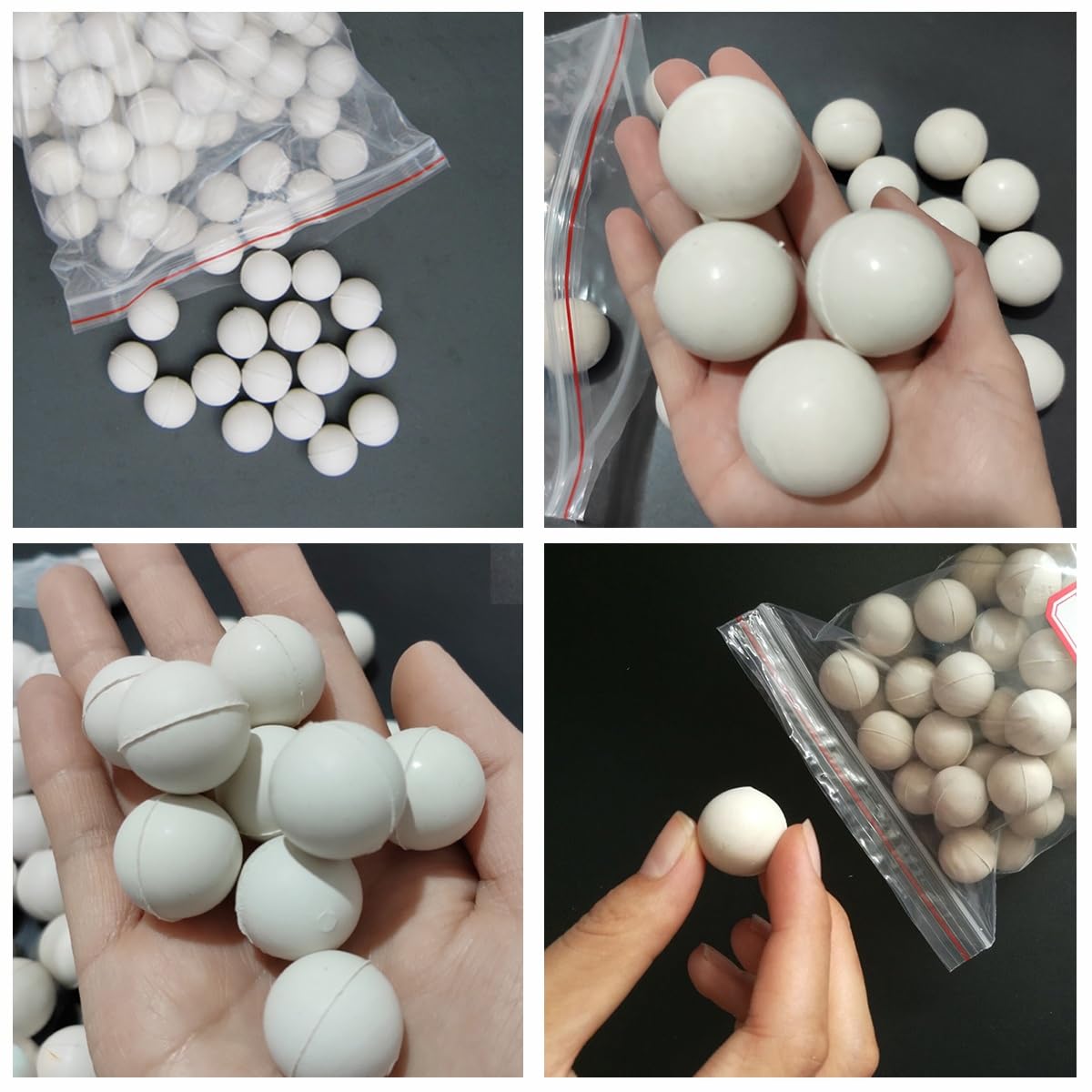 Vollgummibälle, 10–50 mm, weiße Hüpfbälle for Training und Industrie(50mmx10pcs)