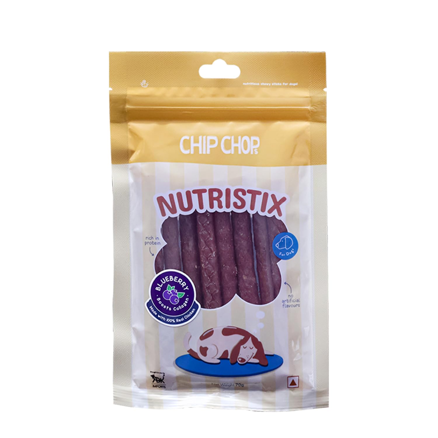 Chip Chops Pack of 2 Nutristix Stick Style Dog Treat, High in Protein, Nutritional and Healthy Dog Snack Dog Breeds for Training, Rewards and Food Topping (Blueberry) (B0C5JG8PBZ) Amazon Price History, Amazon Price Tracker