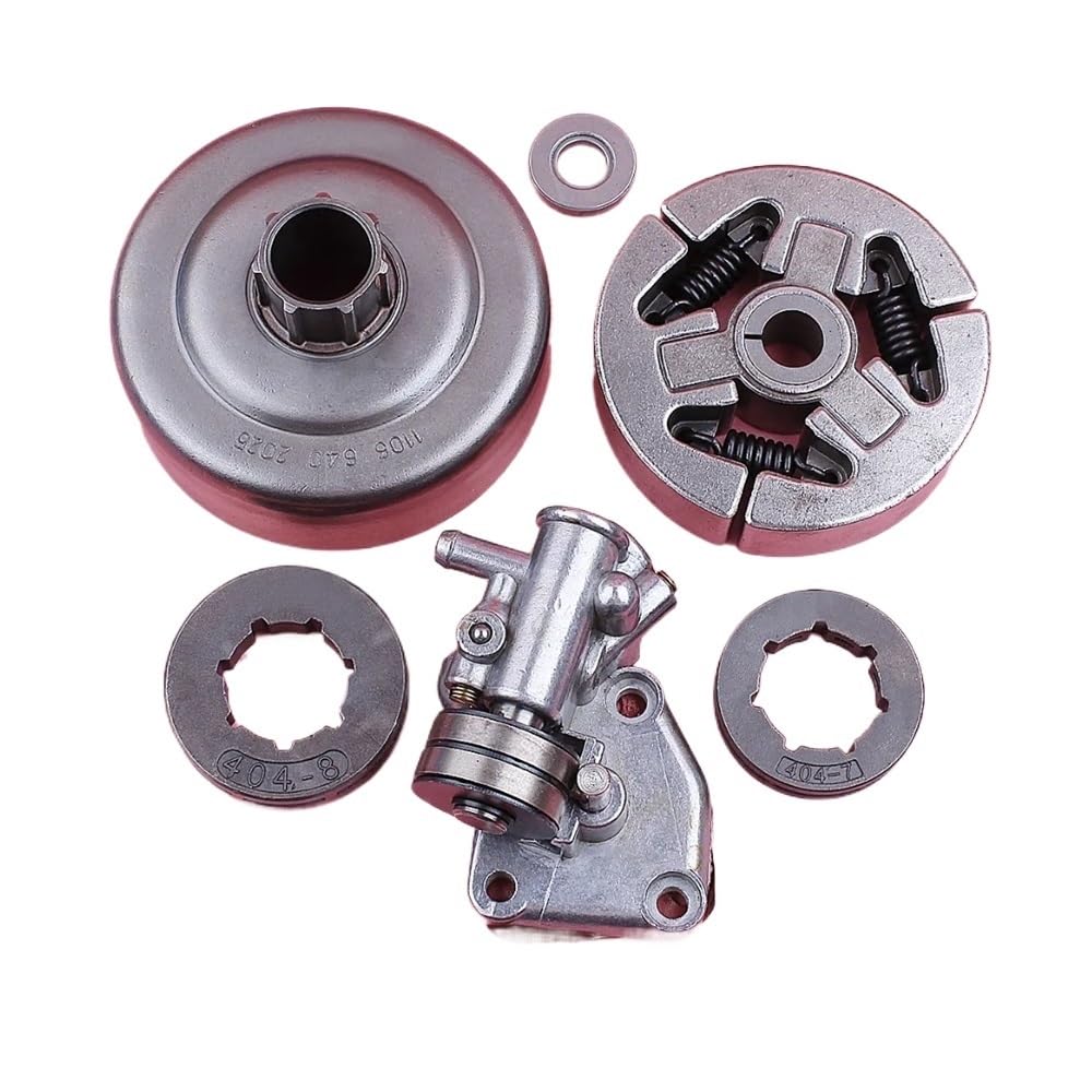 Kit tambour d'embrayage .404 7T 8T et pompe à huile pour 070