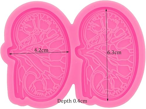 Miniatura 2 de Molde de silicona de resina con 2 cavidades para fundición de epoxi, agarre de teléfono, colgantes y fabricación de llaveros, manualidades de