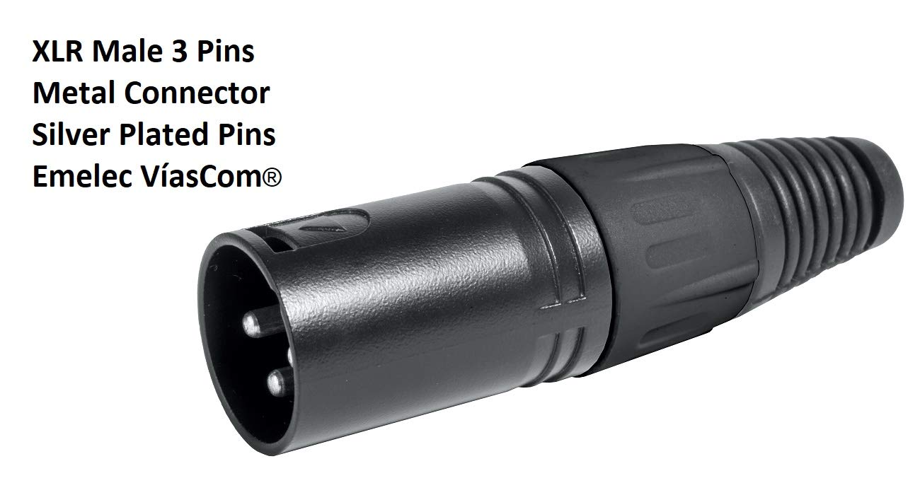 Emelec VíasCom R-DMX3-2110N/070 – 70m Cavo Bilanciato Digitale DMX 110Ω OFC 2x0,22mm² montato su Avvolgicavo con XLR 3 pin – Colore Nero – PVC Molto Flessibile