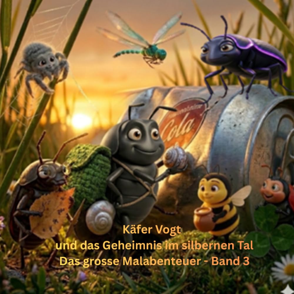 Käfer Vogt und das Geheimnis des silbernen Tals: Das große Mal- und Erlebnisabenteuer: Malbuch mit Geschichte & Rätseln – Band 3 (Die Käfer Vogt Saga)
