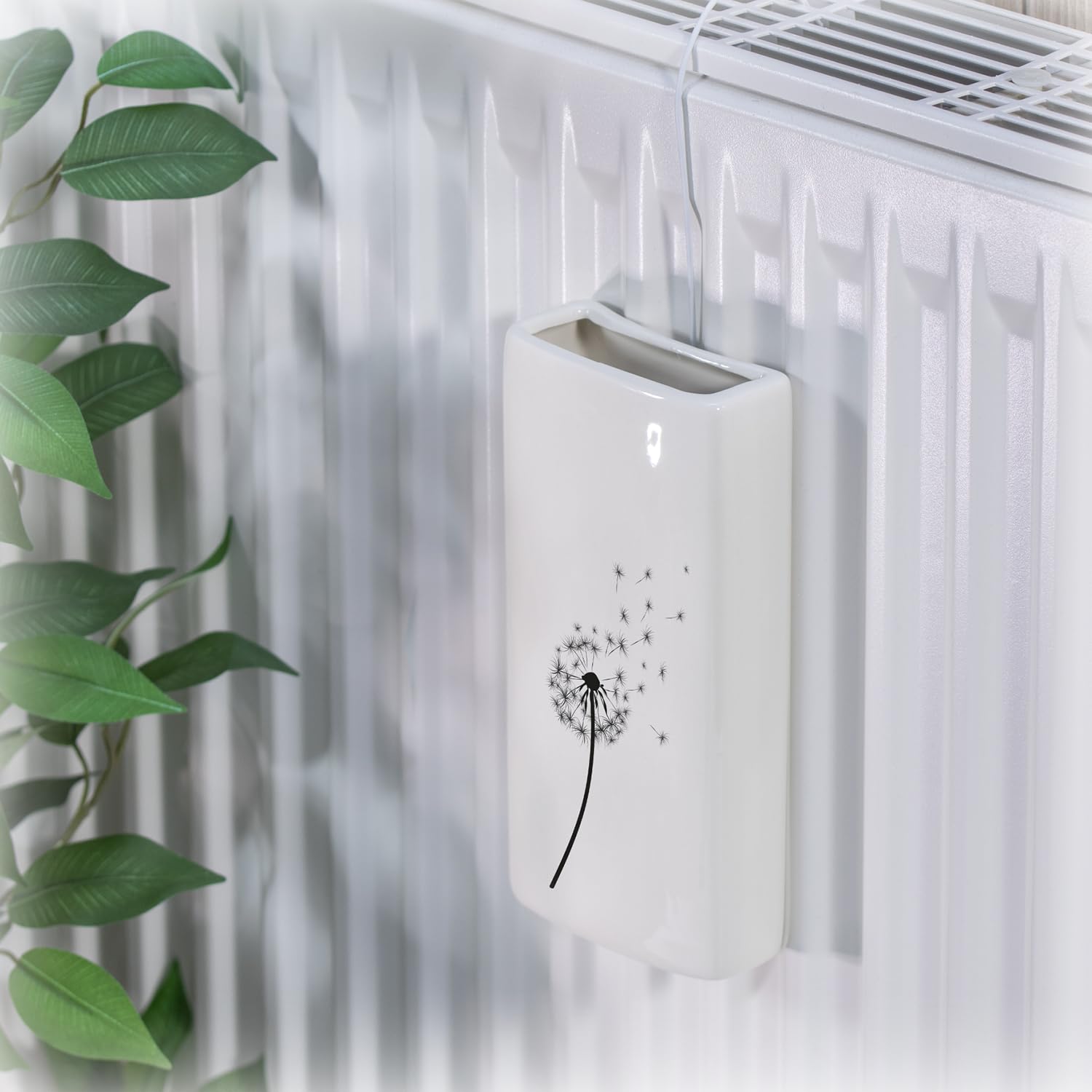3x Humidificateur D'Air En Céramique - Évaporateur Radiateur Avec Crochet - Solution Naturelle Pour Air Sain (Blanc)