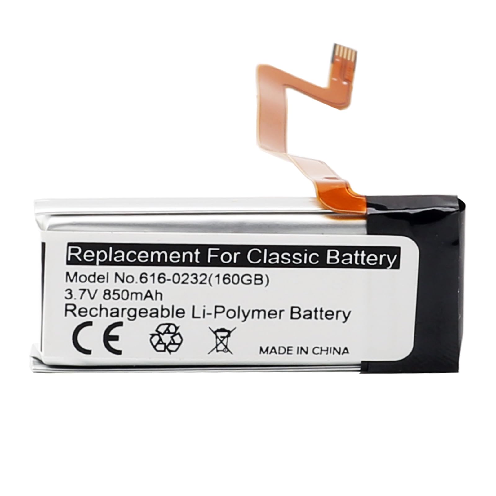Batteria di ricambio per iPod 5th gen Video 30 GB per iPod 5th Video 160 GB 80 GB 6th Gen Classic spessore 160 GB 616-0232