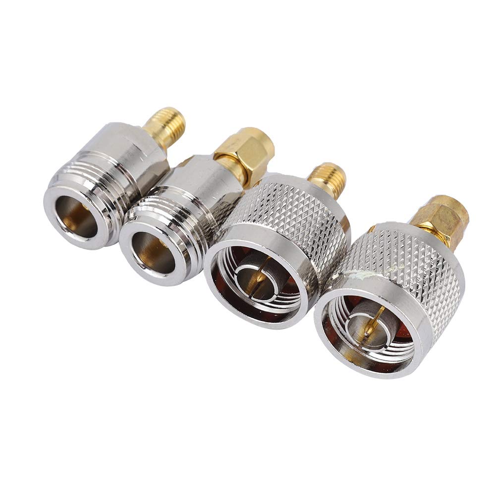 4 szt. adapter SMA na N, wtyczka N / gniazdo na gniazdo SMA, wtyczka koncentryczna, adapter RF, adapter wtykowy do anteny, urządzenia WLAN, kabla koncentrycznego, zewnętrznej anteny WLAN itp.