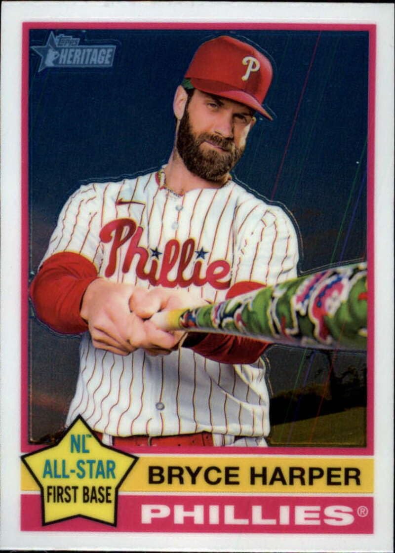 Amazon.com: 2025 Topps Heritage Baseball Chrome #150 Bryce Harper