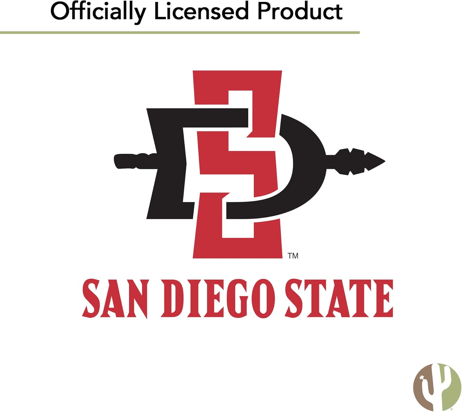 Desert Cactus San Diego State University Neck Tie SDSU Aztecs 100% Polyester Necktie with Logo, Officially Licensed (Style A) - Image 6