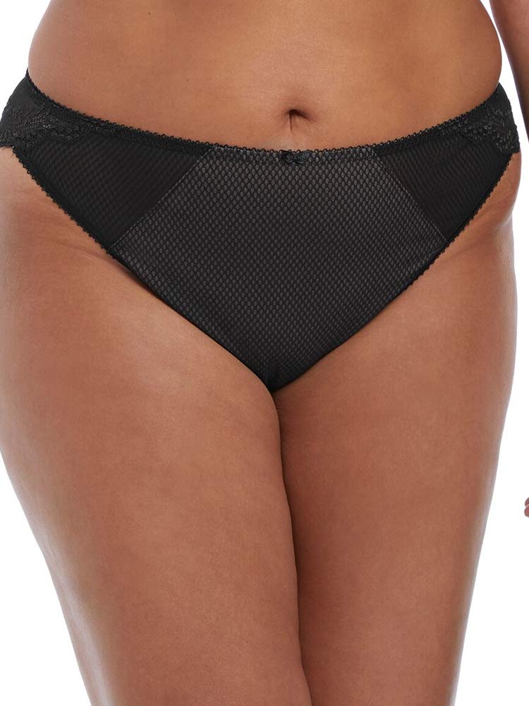 ELOMI Damen Charley Mid-Rise-Brazilian Slip, schwarz, X-Large