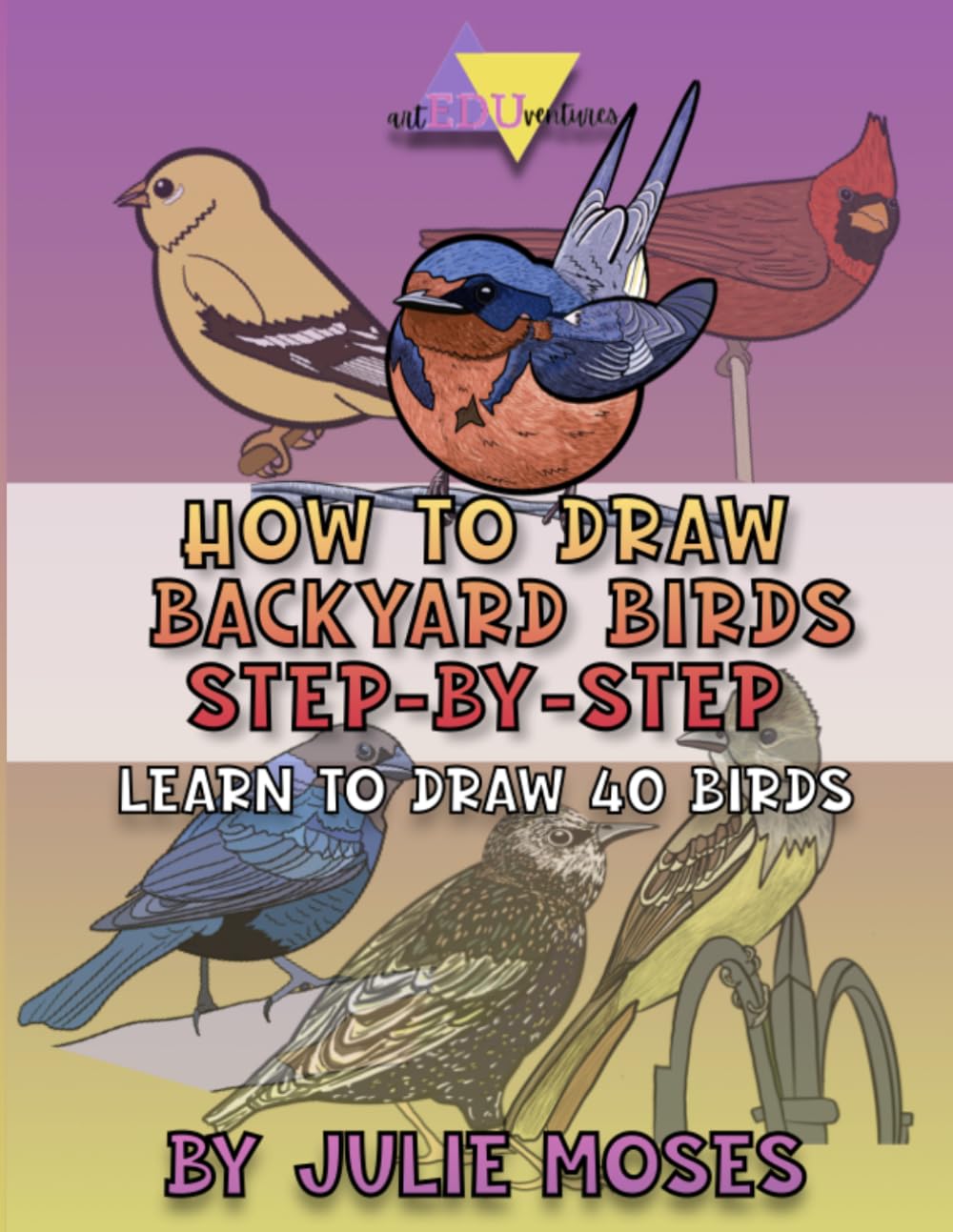 How To Draw Backyard Birds: Learn To Draw 40 Birds