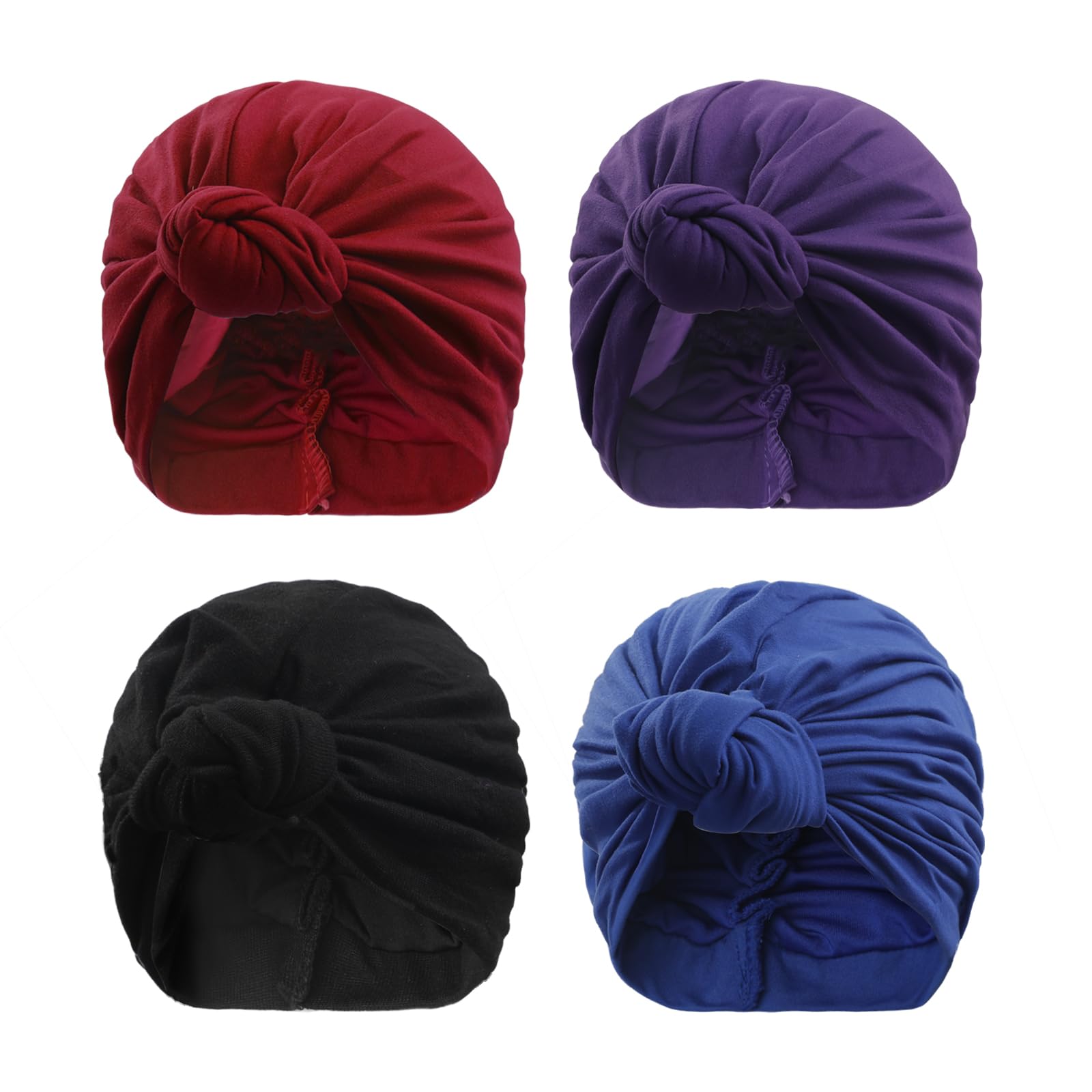 ArtiladyPretied Turban Head Wraps for Black Women Satin Silk Bonnet Hairwrap African Pre Knot Turbans Stretch Chemo Headwear