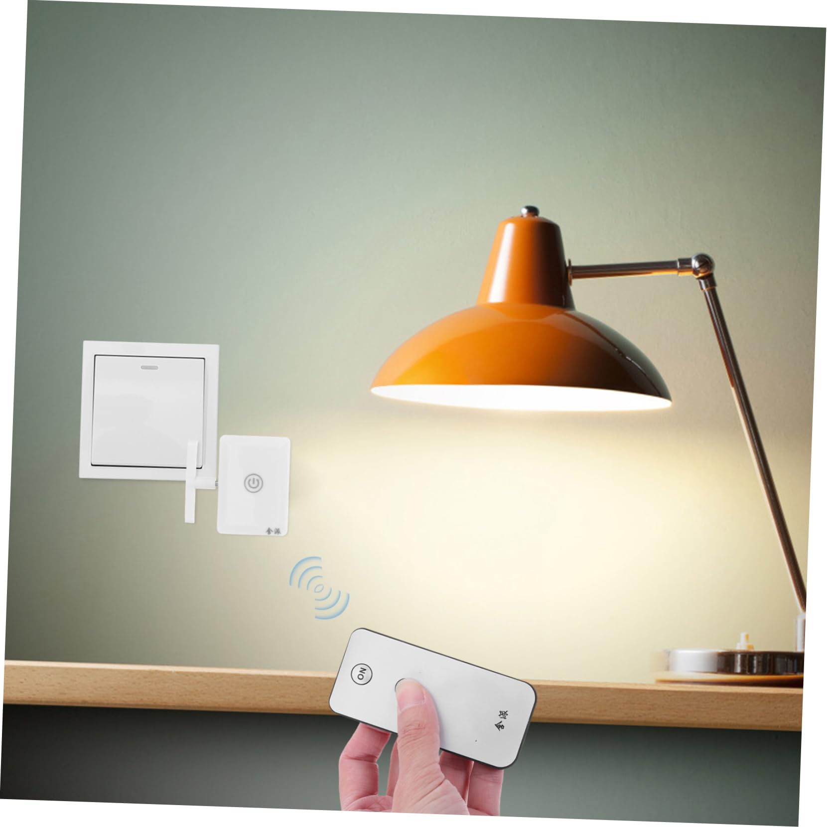 SHINEOFI Interruptor Inalámbrico 12v para Lámparas, Control Remoto Inalámbrico sin Cables, 2 Juegos, Abs Blanco, Adecuado para Oficinas y Sala de Estar