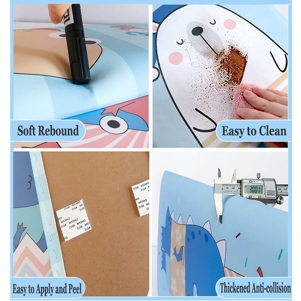 3D Anti-Collision Wall Stickers 11-częściowy zestaw antykolizyjnych naklejek ściennych 3D dla dzieci pokój dziecięcy tatami nocna PU samoprzylepna płyta ścienna Mata ścienna, Trwała | łatwa do czyszcz