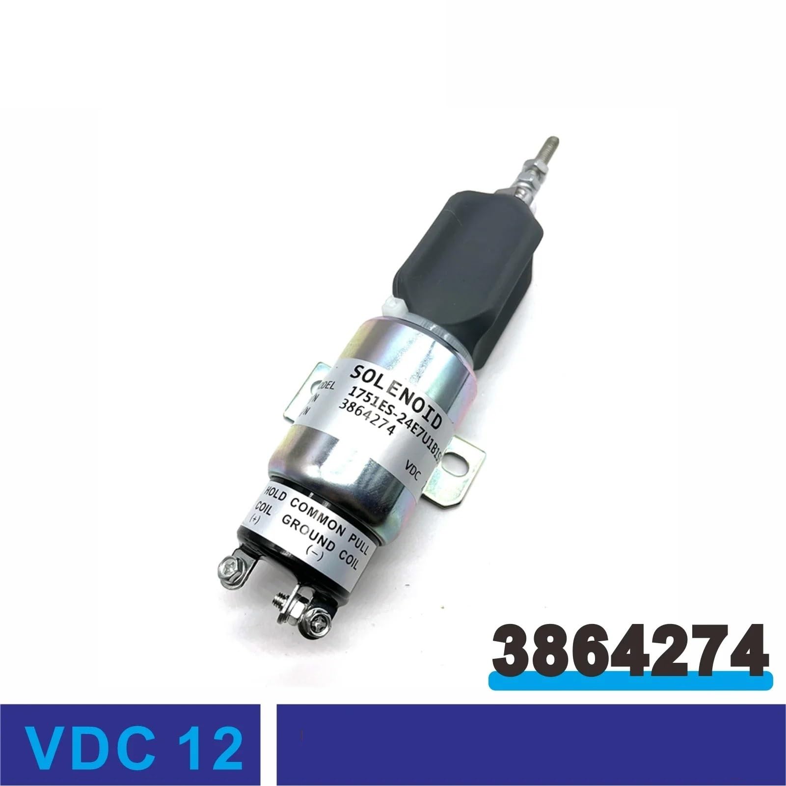 solenoid Pasuje do Mitsubishi Caterpillar Cummins Komatsu Hyundai 24V Elektromagnes odcinający paliwo(12V)
