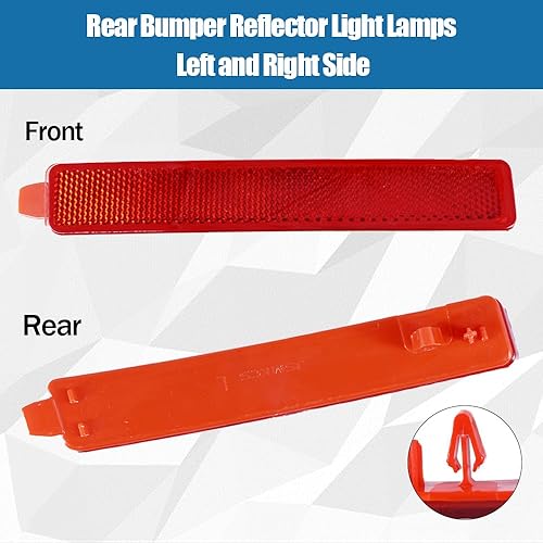 Miniatura 5 de Lámparas reflectoras de parachoques trasero izquierdo y derecho para Cadillac SRX 2009-2012 Chevy Traverse 2007-2015 GMC Acadia 2007-2010 Saturn