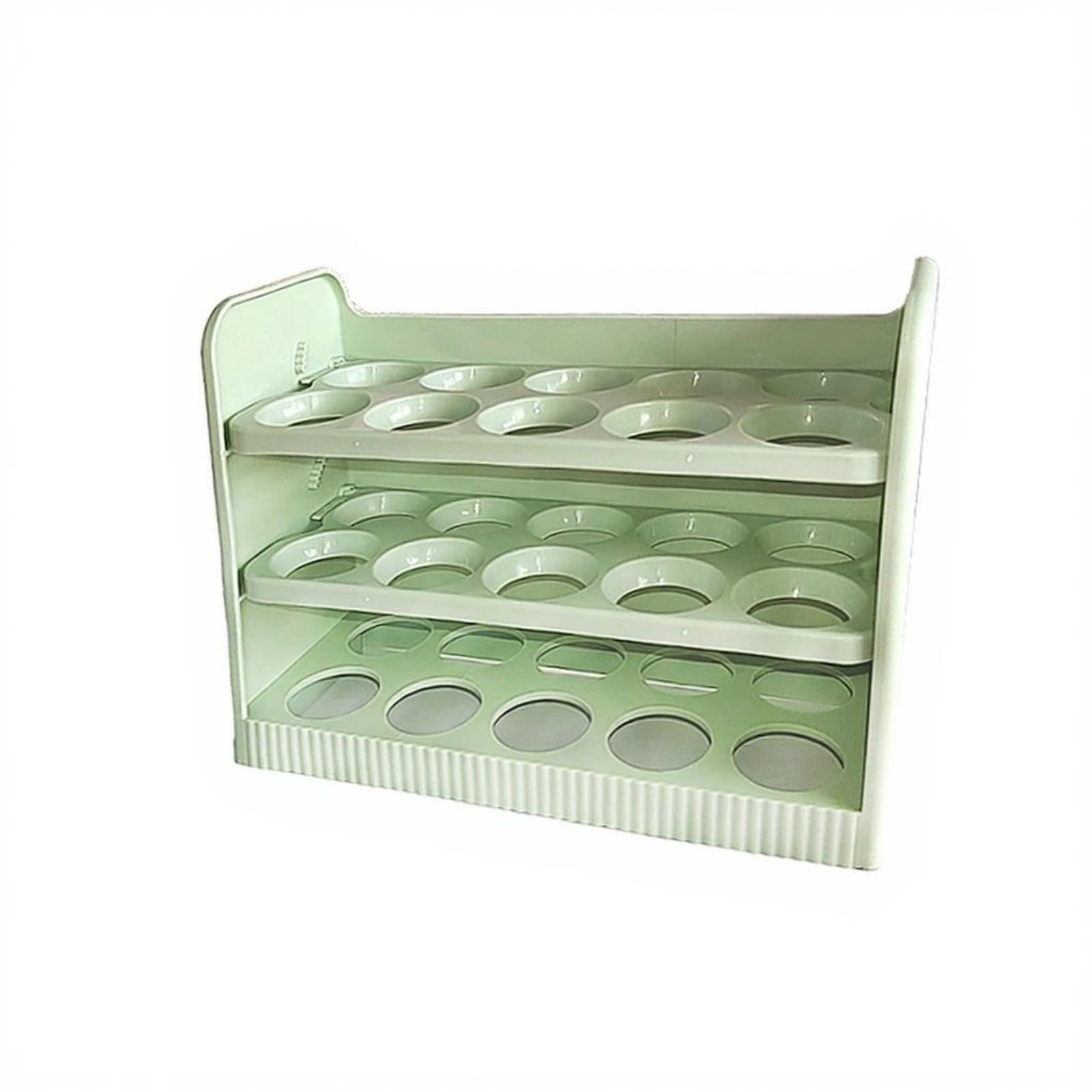 Shntig Stackable Open Eggs Organizers with Individual Slot for 30 Eggs Easy to Use and Monitor Inventory At a Glance Storage Container