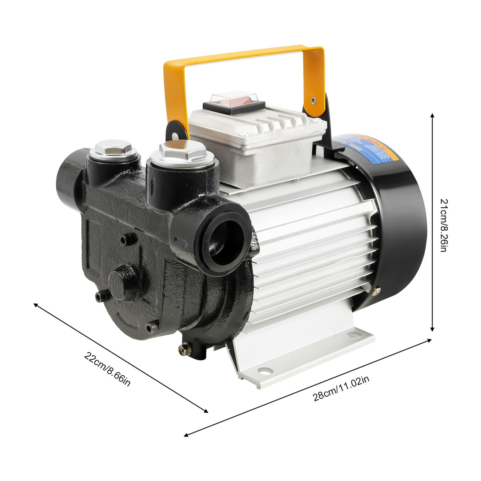 Bomba Diésel De 230 V Con Conexiones, Abrazaderas Y Filtro, Aceite Eléctrica Autocebante, Motor Sin Escobillas, Portátil Mano TráFico Intenso