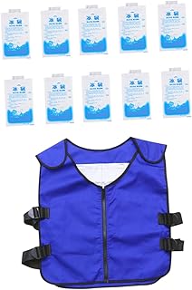 FOYTOKI Alto 1 Conjunto De Colete De Resfriamento Mais Tanques De Gelo Masculino Para Verão Camisa De Cubo De Gelo Regata Masculina Flexível Colete De Resfriamento Colete De Gelo