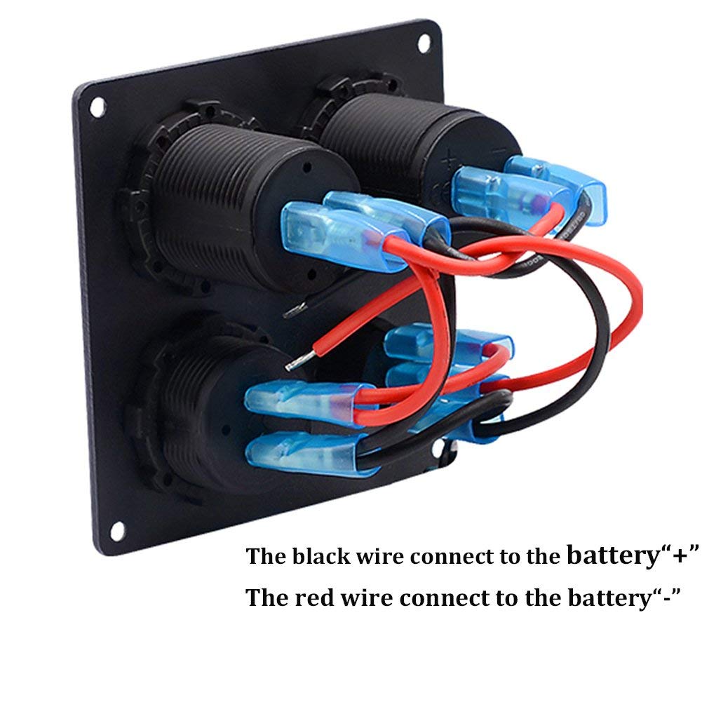 Accendisigari Usb Auto Pannello Con Interruttore, Voltmetro, Presa - Foto 2
