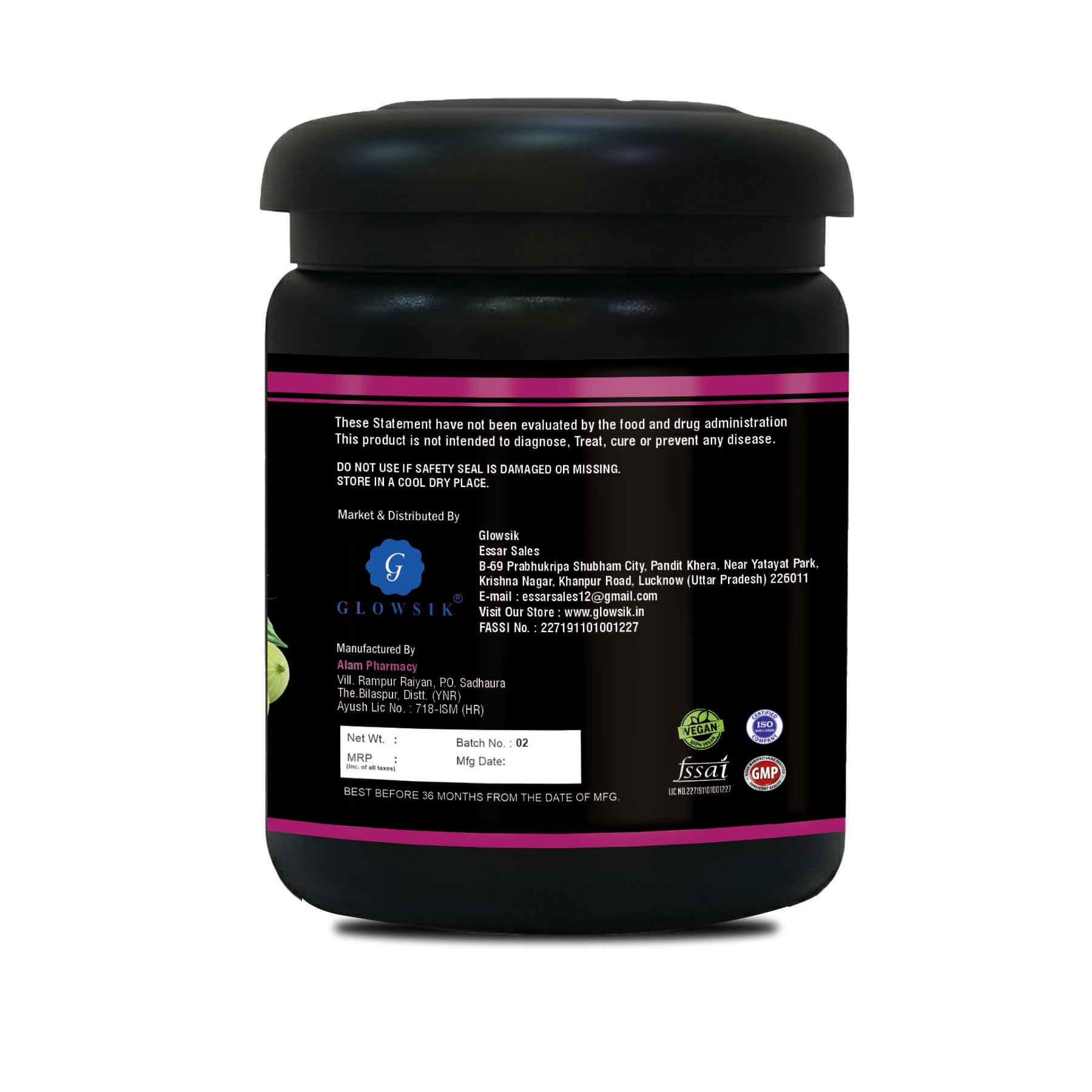 G-GLOWSIK Karela Jamun Neem Powder with 11 Potent Herbs | Natural Sugar Management & Cholesterol Support | 100% Ayurvedic Detox Powder - 400g Jar - Image 3 thumbnail