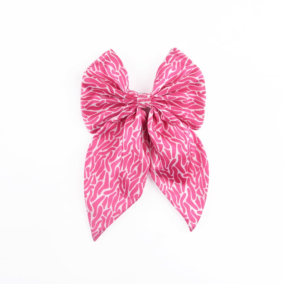 Radhu & Kabby Hair Bow Clip for Women | Suitable Every Hair Type | Anti-Hair Breakage | Stylish and Comfortable Hair Accessories | Best Gift | Same as Pic |1 Pcs | Deep Pink Colour