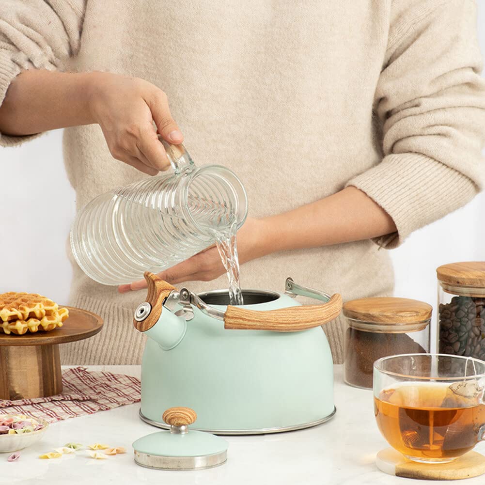 Czajnik z gwizdkiem, Czajnik do herbaty 2,5 l Czajnik z gwizdkiem ze stali nierdzewnej z pokrywką, Czajnik kempingowy do kuchenki gazowej, Czajnik elektryczny z gwizdkiem, Płyta kuchenna Czajniki d