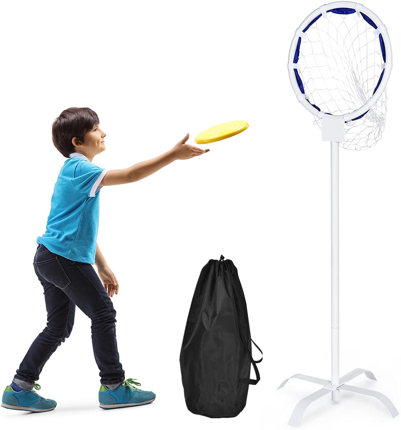 Buy COSTWAY Toss Game, Metal Flying Disc Target Stand with 45cm Hoop