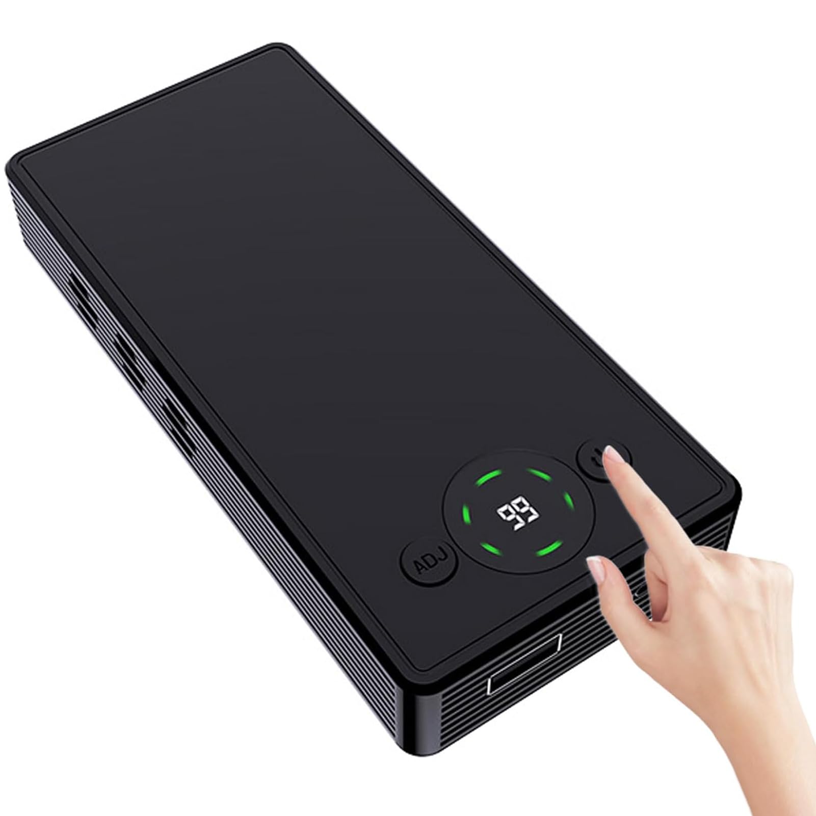 GAOXIAO Blocatore di Registrazione del Telefono a 300 ° con LCD a Telecomando, Banca di Potenza da 4000mah, Dispositivo Anti-Registrazione a Gamma 1-50 m per I Registratori Vocali A 140 x 65 x 22 mm