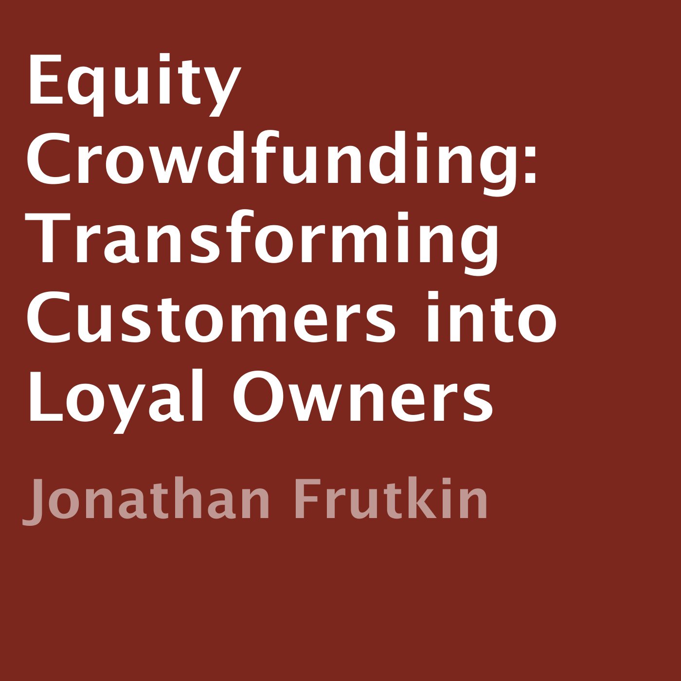 Cover art for Equity Crowdfunding