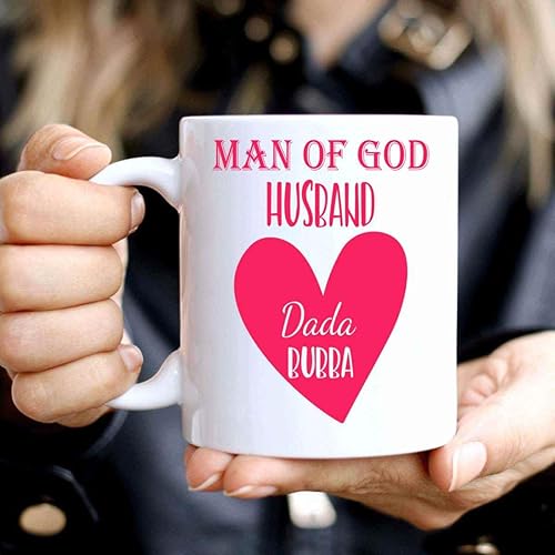 Miniatura 4 de Inspirational Gift Prayerful Gift for Man Of God, Present for Husband Dadabubba on Special Occasion - Unique Believers Prayers Quote on 11 Oz White