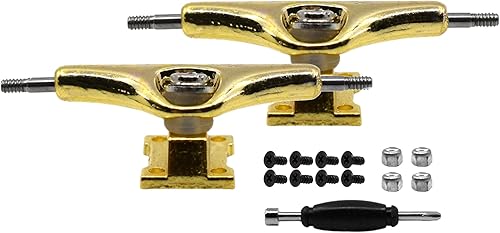 Teak Tuning Prodigy Swerve - Camiones de diapasón, color dorado, 1.57 pulgadas de ancho, pasador invertido, forma, aspecto y componentes