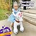 The ORIGINAL Ponycycle Pony Cycle Ride on walking horse without battery - Small White Unicorn 2-5 years old