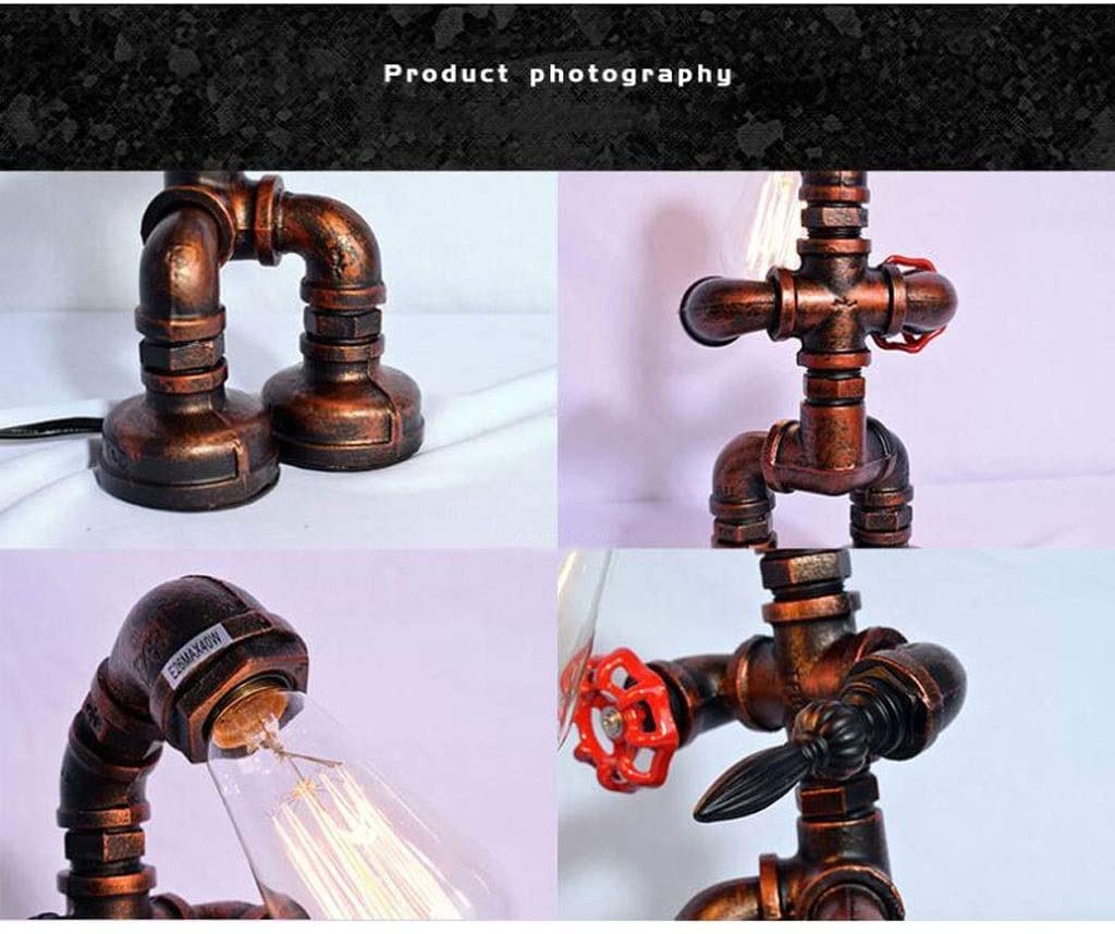 Lampa Stołowa Lampy Stołowe Lampa Stołowa W Stylu Vintage, Retro Przemysłowe Żelazne Rury Wodne Lampa Biurkowa Lampka Nocna Lampka Nocna Lampa Stołowa Na Biurko Lampka Nocna Lampa Nocna