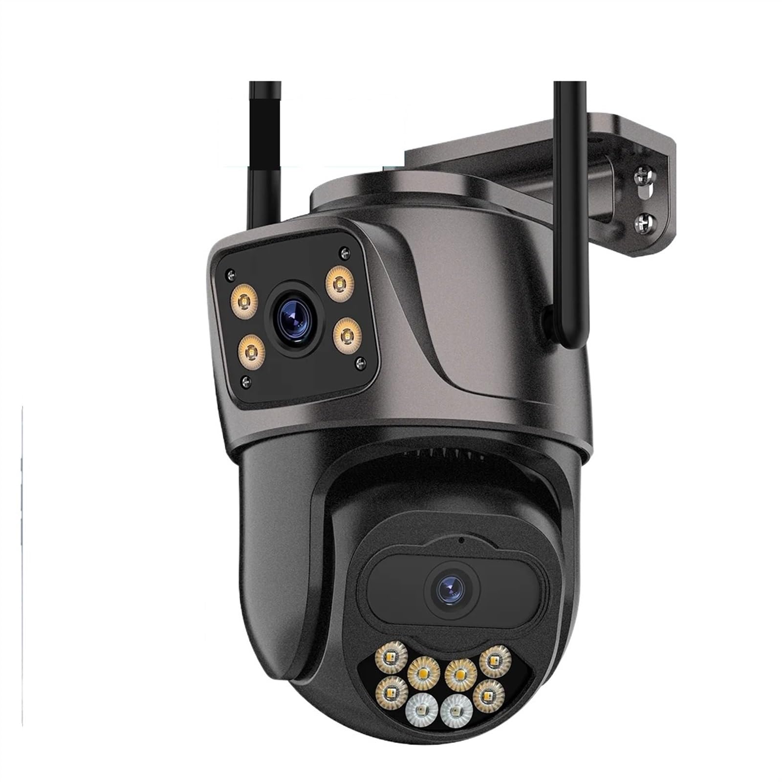 Kamery Monitoringu, Zewnętrzna bezprzewodowa kamera IP do monitoringu 4K 8MP HD podwójny obiektyw zewnętrzna kamera PTZ automatyczne śledzenie kamera monitorująca ulicę(4MP With 32G Card)
