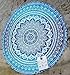 Popular Handicrafts Round Tapestry Wall Hanging Ombre Hippie Mandala Bohemian Hippy Intricate Indian Tapestries Tablecloth 70 Inches,(178cm) Blue