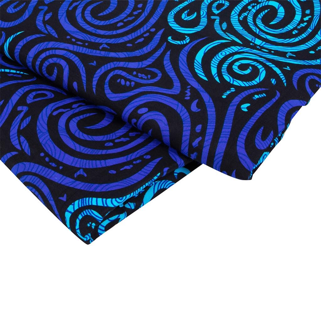 Tessuto con stampa batik in stile nazionale africano Tessuto in cera africana con stampa geometrica su entrambi i lati
