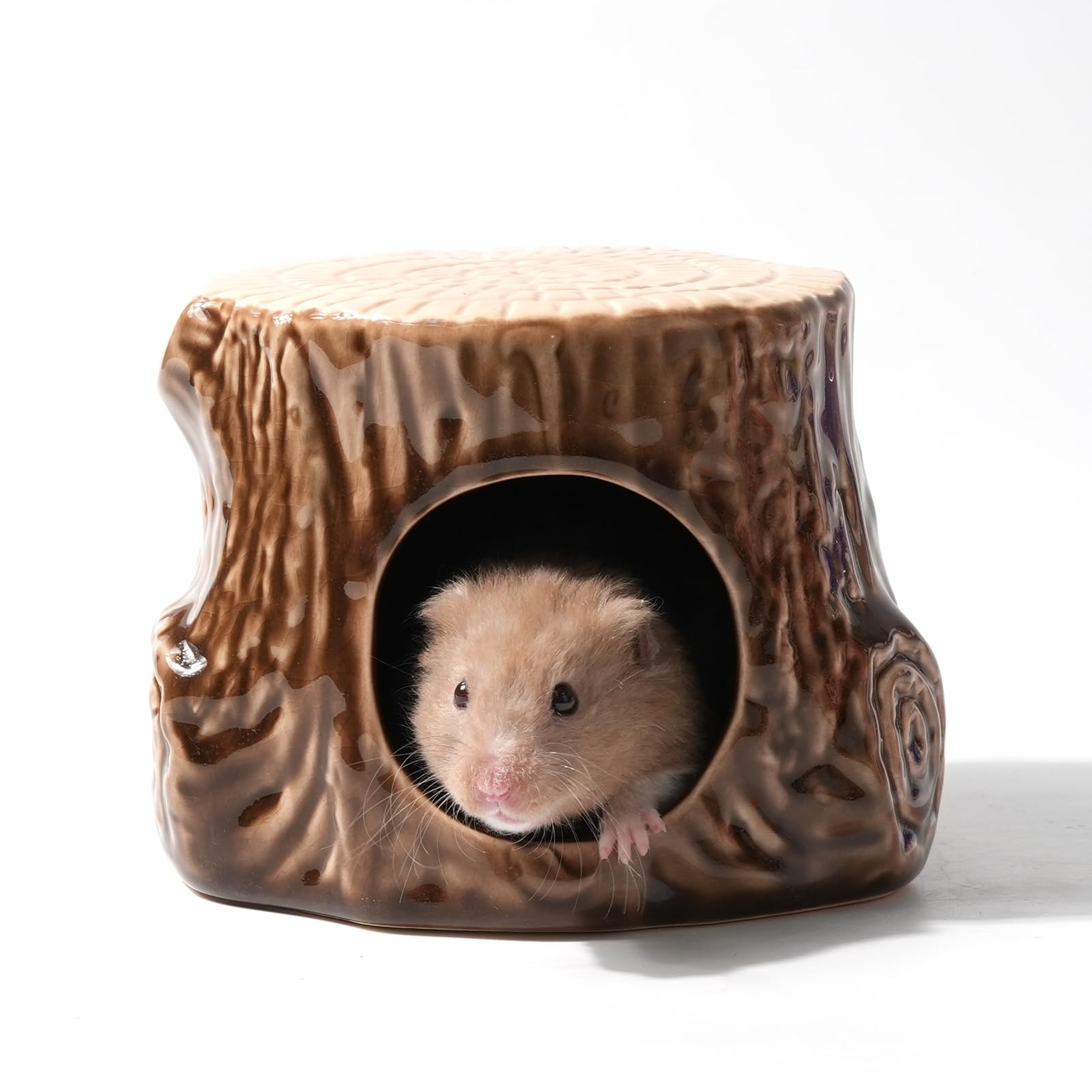 Kelivi Ceramic Hamster Hideout, Strawberry Hamster House and Habitat